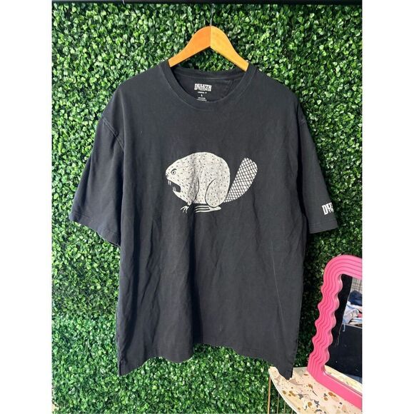 Duluth Trading Company Black Angry Beaver Longtail T Tshirt Sz Large - Picture 1 of 3